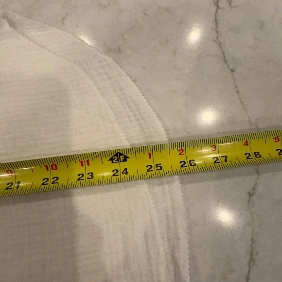 White and Yellow Tie Front Embellished Blouse - Picture 8 of 8